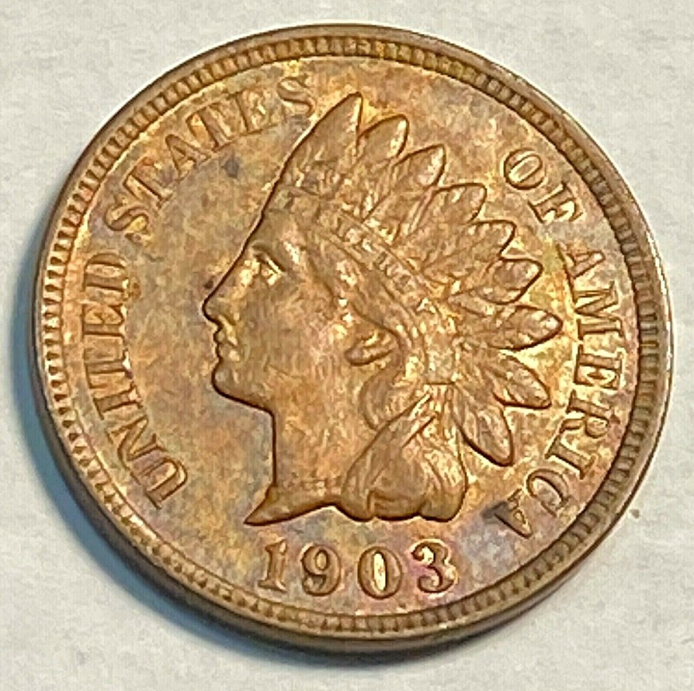 1903 Indian Cent Original Choice Unc. Neat Toning CHN