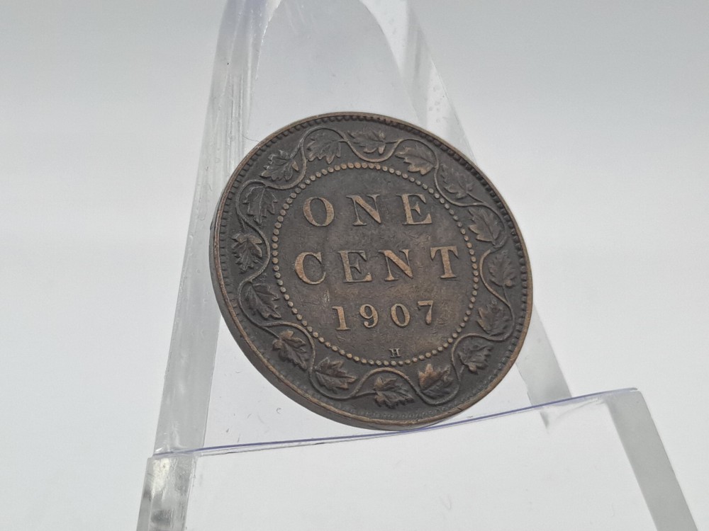 1907 Canada Large One Cent "King Edward VII" AU Details #1