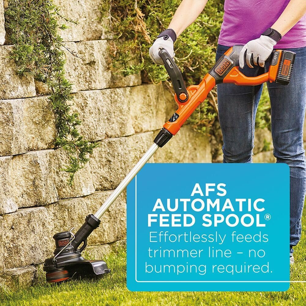 BLACK+DECKER 40V Max 13 In. String Trimmer Edger and Leaf Blower Cordless with B