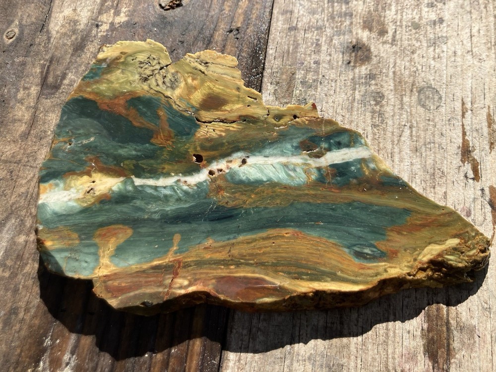 Gary Green Larsonite Caldera Blue Jasper Oregon Lapidary Cabbing