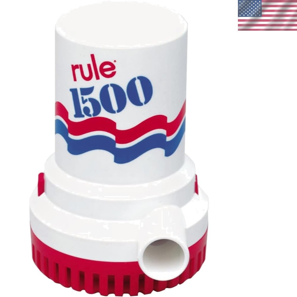 02 Marine Bilge Pump, 1500 GPH, Non-Automatic, 12 Volt