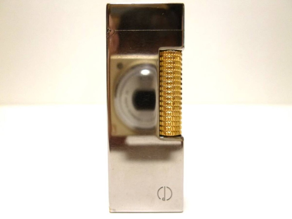 Overhauled Dunhill Rollagas lighter Silver Gold with box