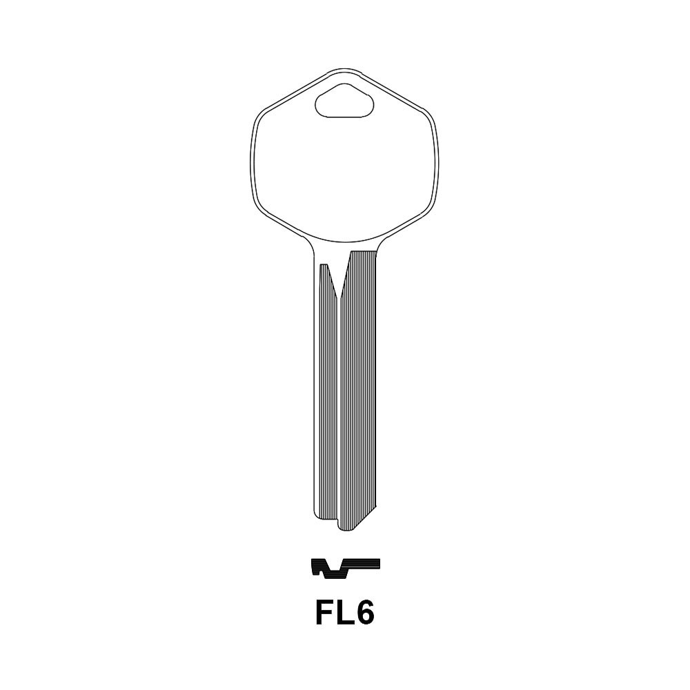 FL6 Key Blank Nickel
