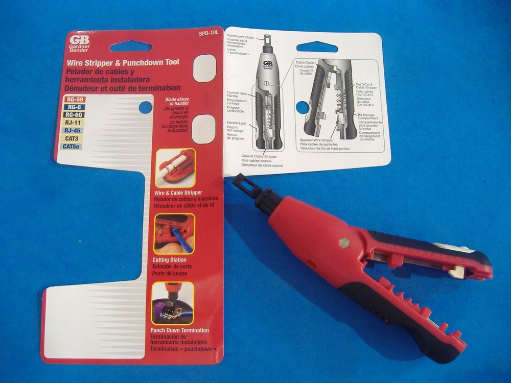 GARDNER BENDER WIRE STRIPPER & PUNCHDOWN TOOL SPD-10L