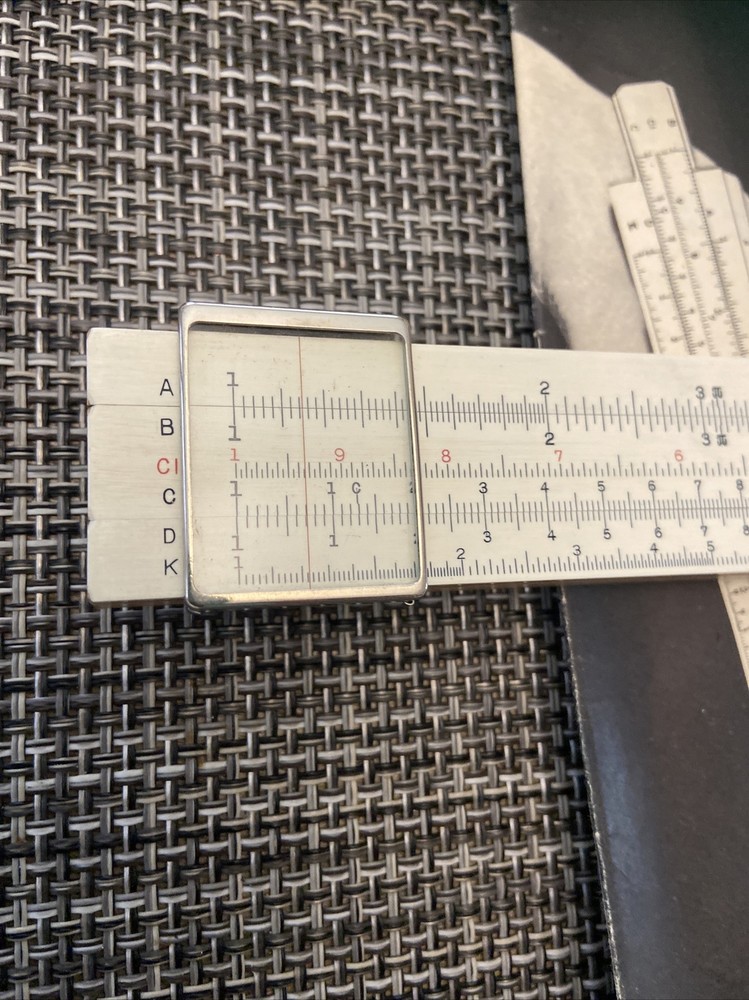 Vintage Frederick Post Slide Rule 1447 , With Manuel