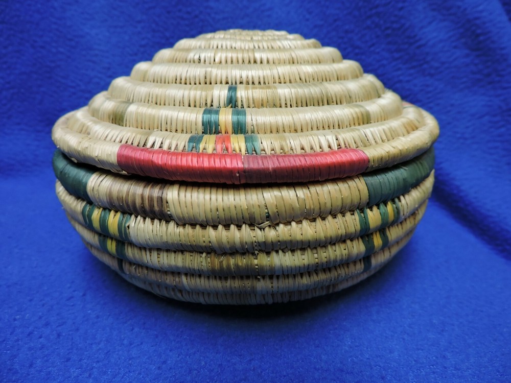 Hand Woven Boho Coil Trinket Basket
