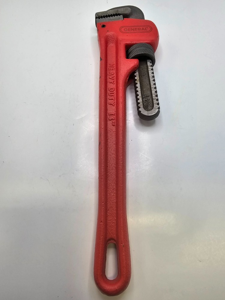 GENERAL Heavy Duty 14" Pipe Wrench Tool Adjustable Plumbing Unit
