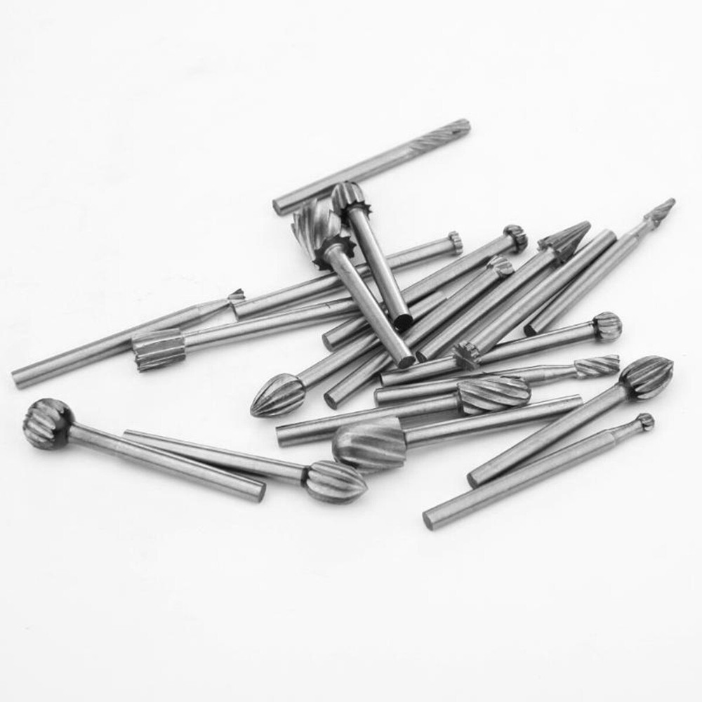 20Pcs Diamond Burr Bits Drill Set Rotary Multi Tool Accessories Kit For Dremel