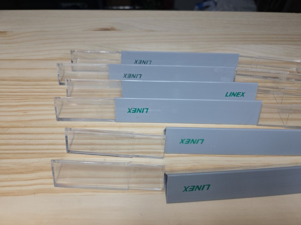 Linex Triangular Graphics Engineering Drawing ruler Lot Of 6 & case Free Shippin