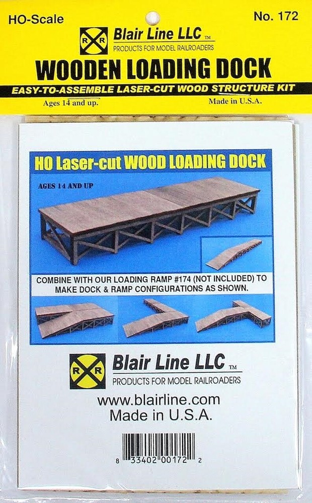 Blair Line HO Wood Loading Dock Kit ~ 172