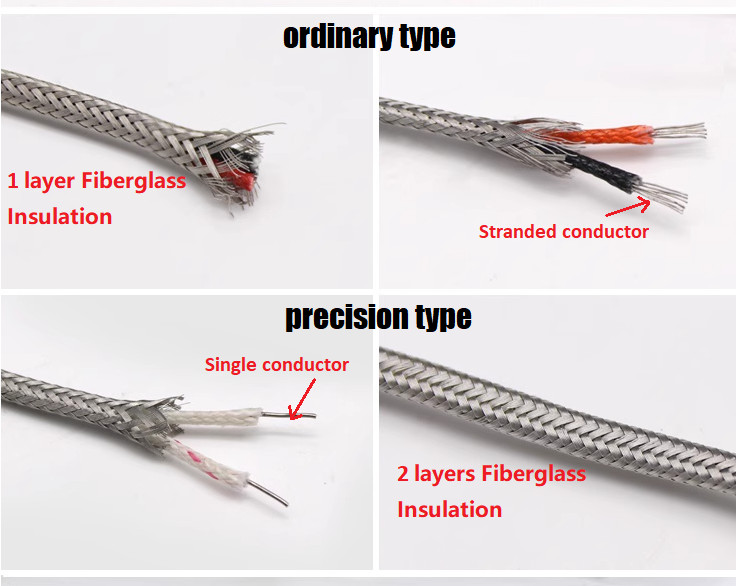 Type K thermocouple Compensating cable temperature Sensing Wire Extension Cable