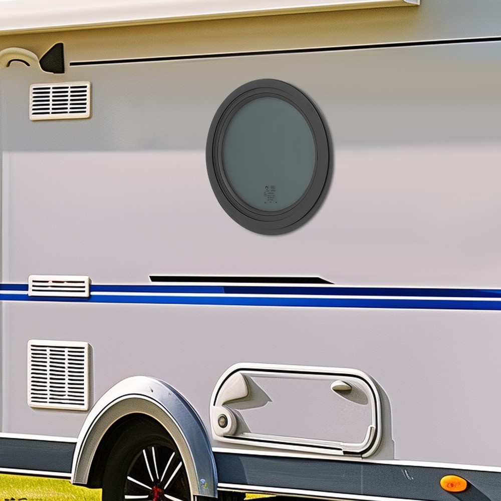 Round Fixed RV Window RV Window Replacement Round Venting Window With Trim Ring