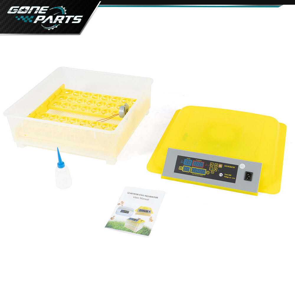 For 48 Digital Egg Incubator Hatcher Automatic Egg Turning Temperature Control