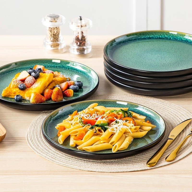 Stoneware Dinnerware Set Oven Safe Scratch Resistant Elegant Plates New