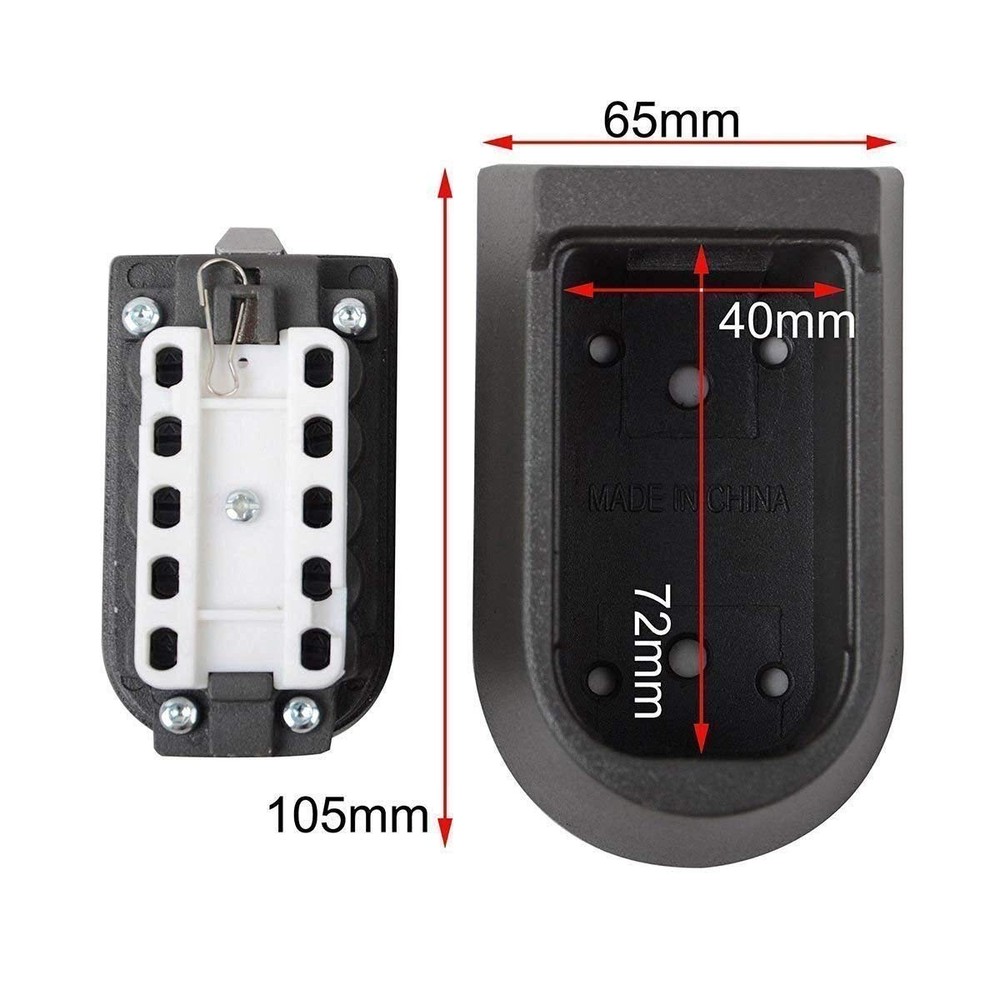 Key Safe Lock Box Push Button 10-Digit Code Wall Mounted Combination Lockbox ...