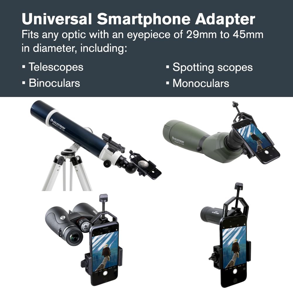 Celestron Universal Smartphone Adapter for Telescopes Binoculars Microscopes