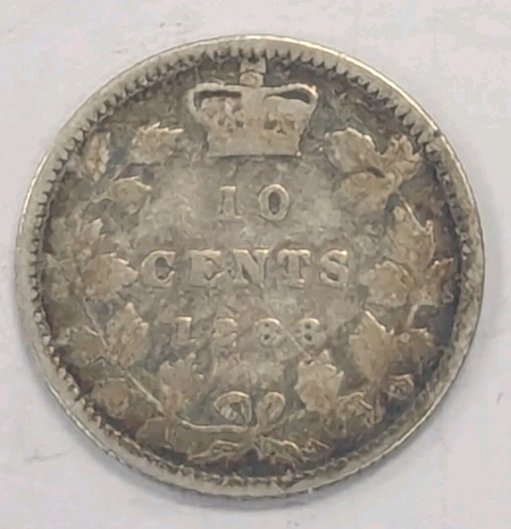 1888- Canada 10 Cent Coin-#T143