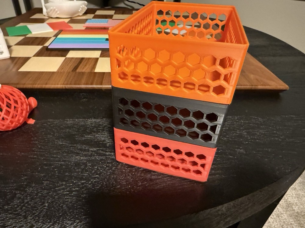Homemade Plastic Stackable Into The Lock Trays Set Of Four