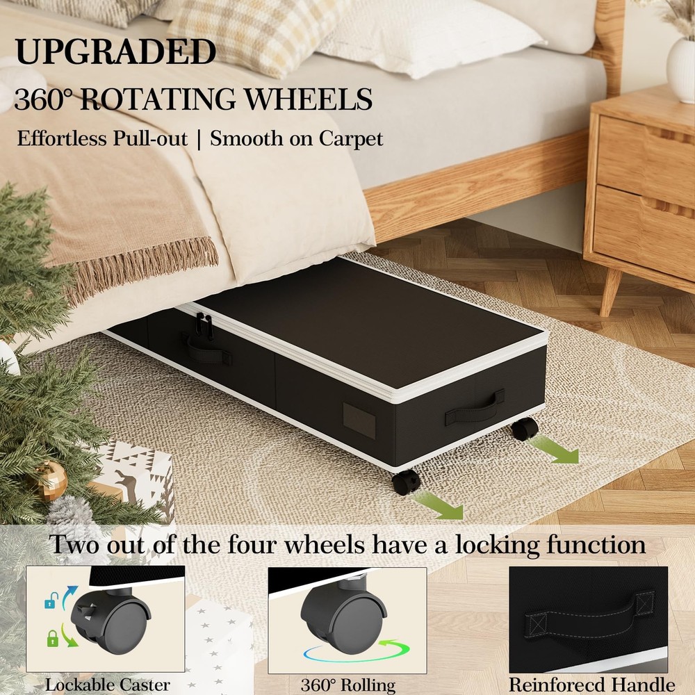 Wrapping Paper Storage with Wheels: Fits 41" Under-bed Gift Wrap Organizer & ...