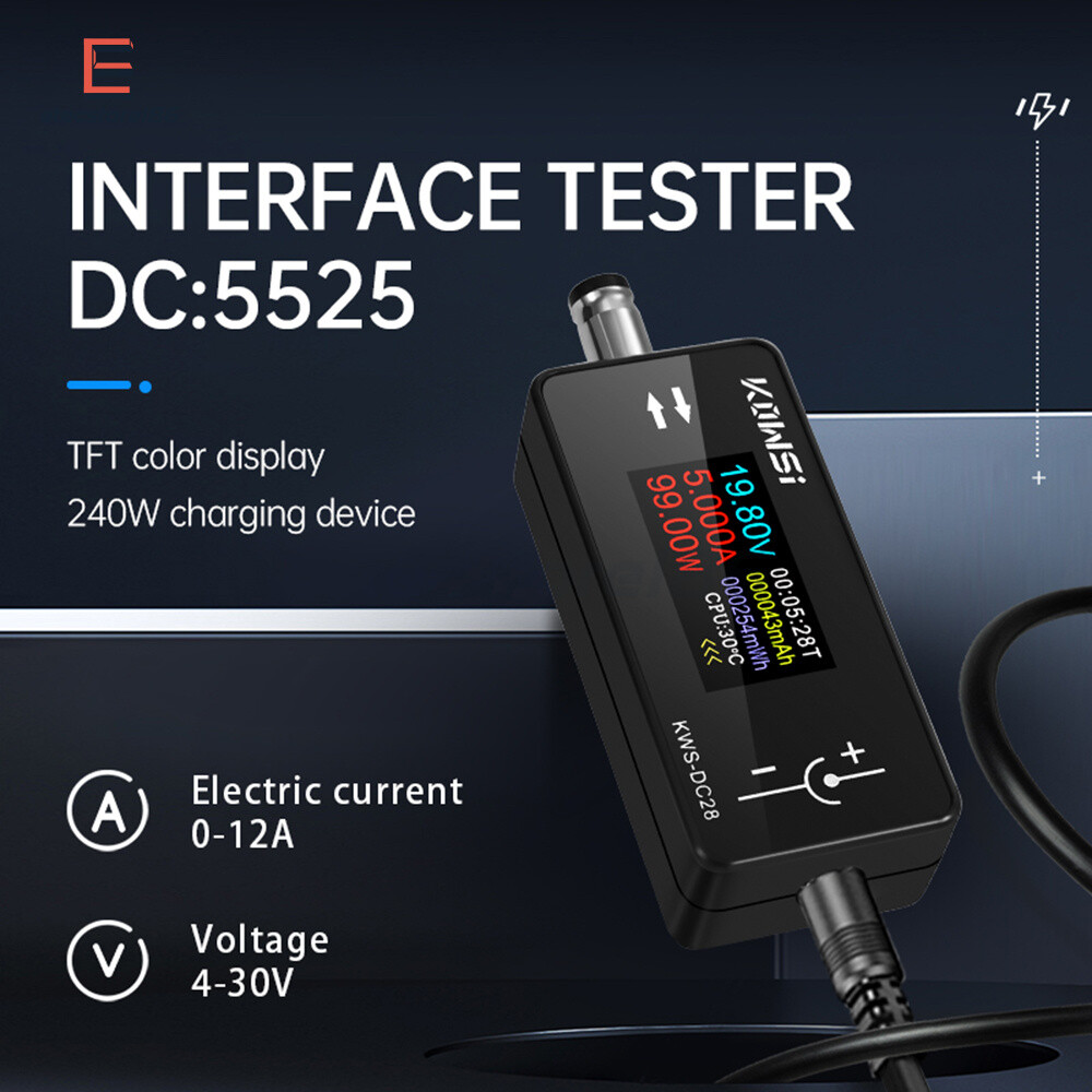 DC5.5*2.5 Current Voltage Power Meter Tester Digital LCD Display Meter DC 4-30V