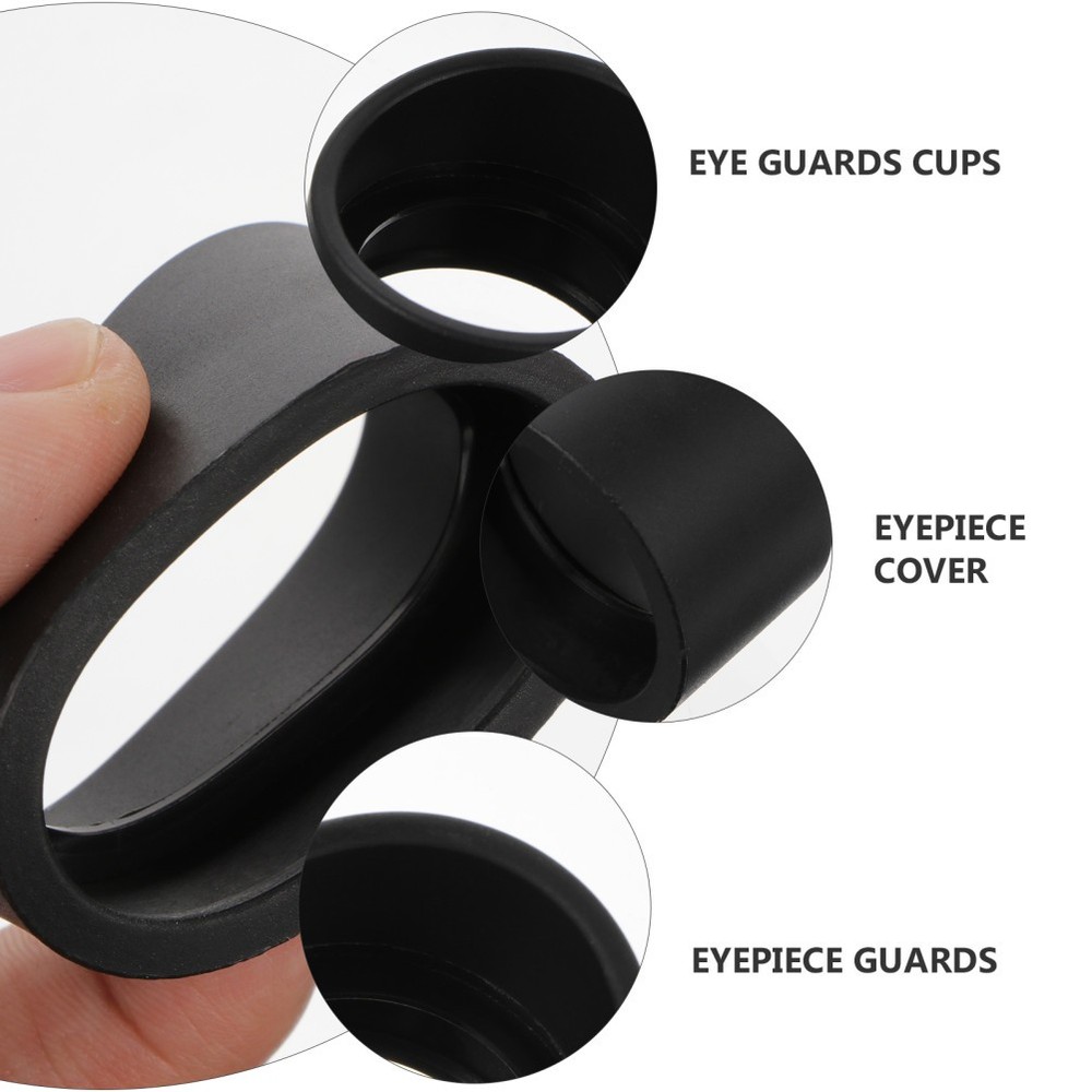 2 Pcs Rubber Eye Shield Eye Guards Cups Eyepiece Covers for Microscope