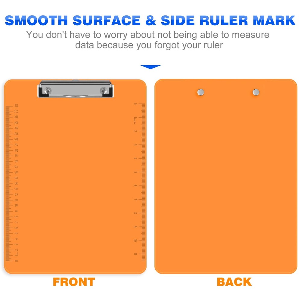 Clipboards, 15 Pack Plastic Office Clipboards, Assorted Color Plastic Clipboa...