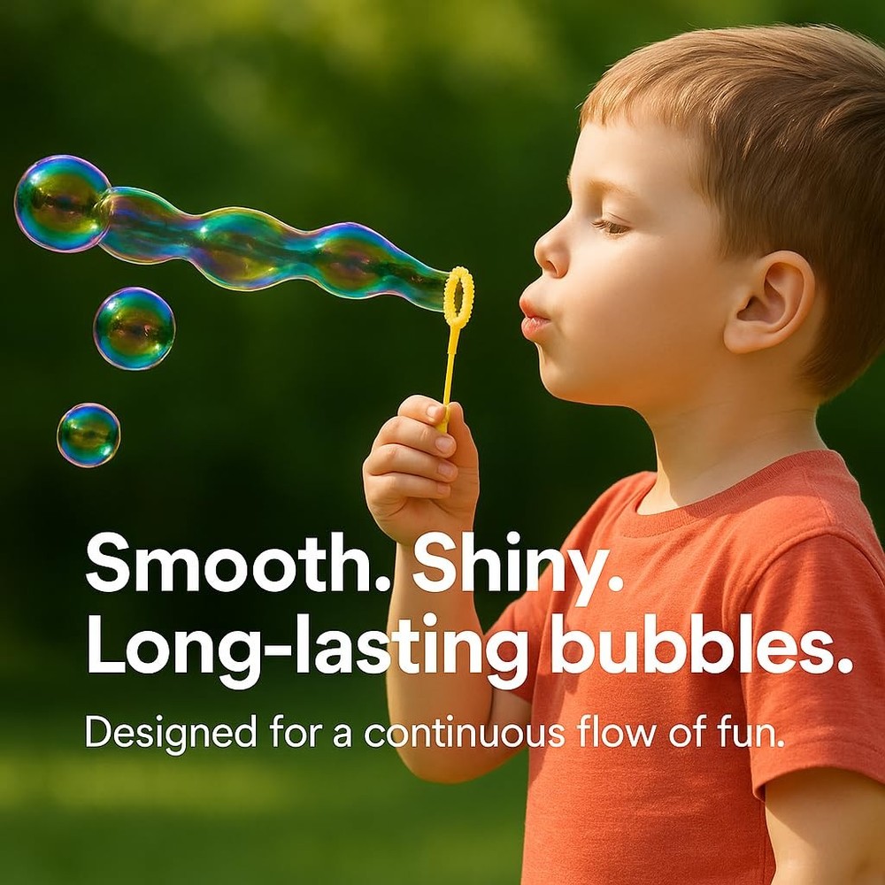 Uncle Bubble Ready-to-Use Solution Refill, 12 Pouches, for Transparent