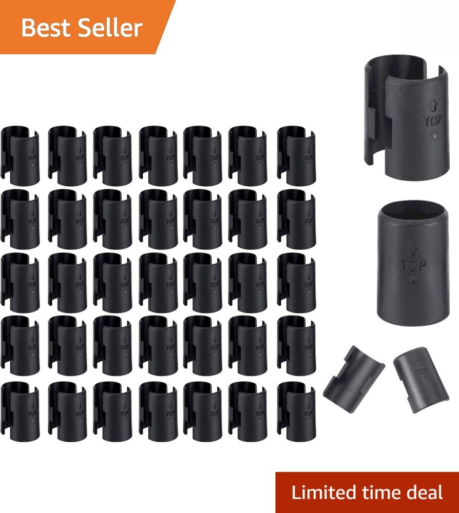 50-Pack Black Wire Shelf Clips for 1" Post Shelving - Secure and Durable