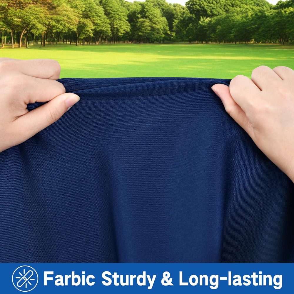 Square Elastic Fitted Tablecloth, Windproof Polyester Table Cover, Scratch Re...