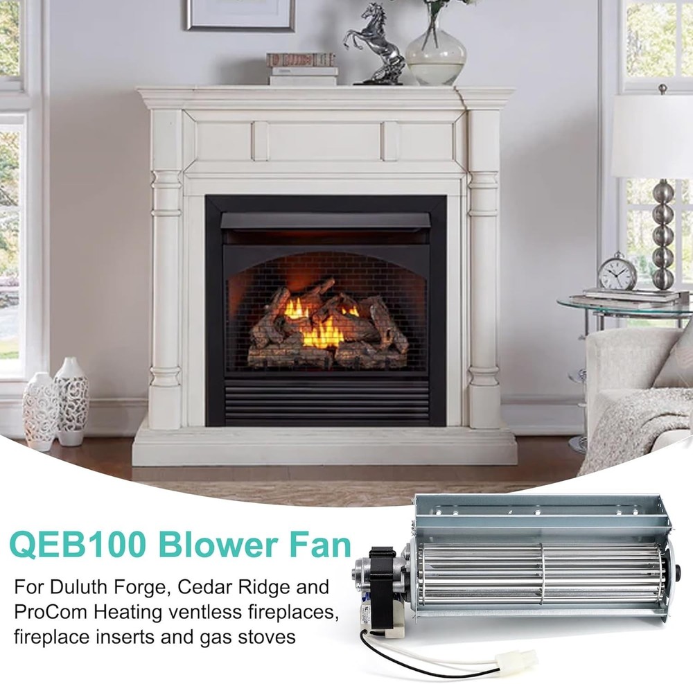 QEB100 Fireplace Blower Fan Duluth Forge Cedar Ridge ProCom Ventless Fireplace
