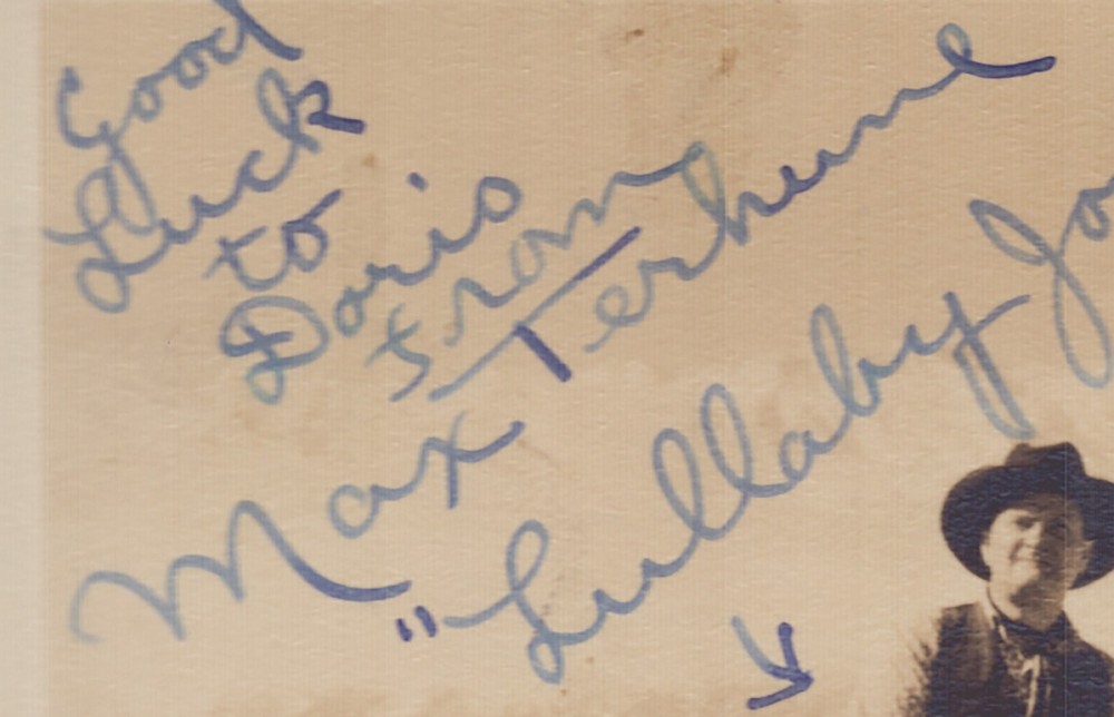 MAX TERHUNE - INSCRIBED PHOTOGRAPH SIGNED