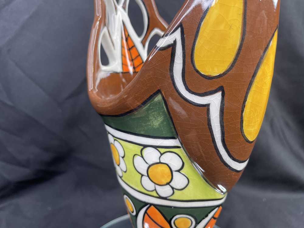 Ceramic Rooster Vase Planter 13”