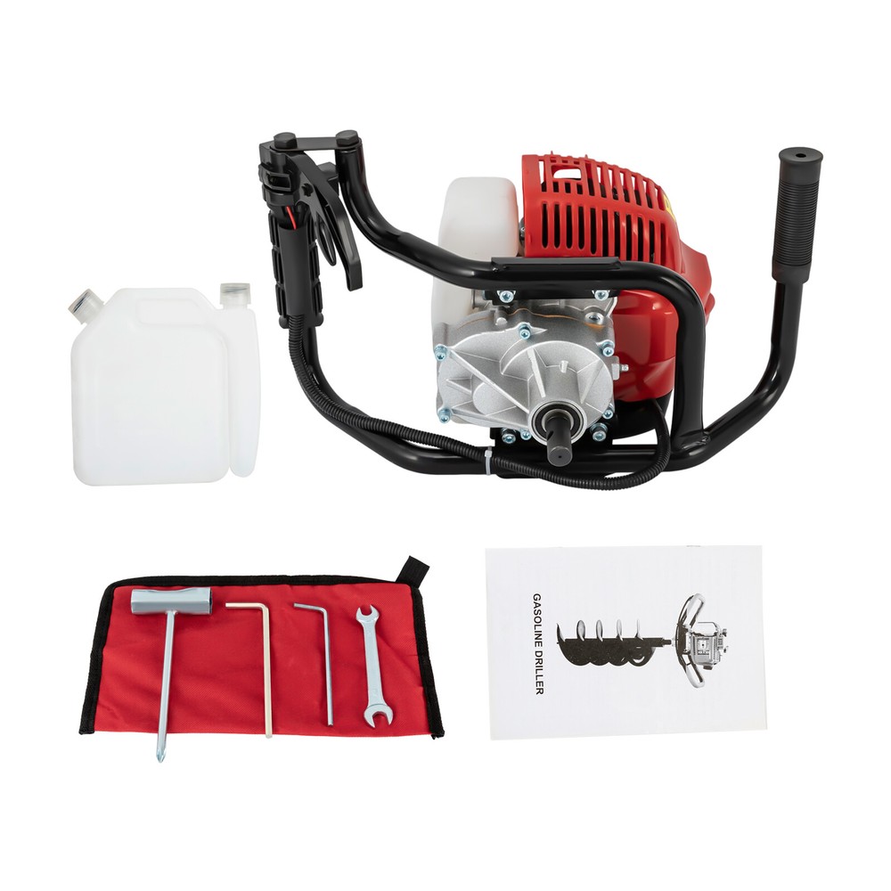 2-Stroke Post Hole Digger Engine, 52CC Gas Powered Earth Auger, NO Drill Bits