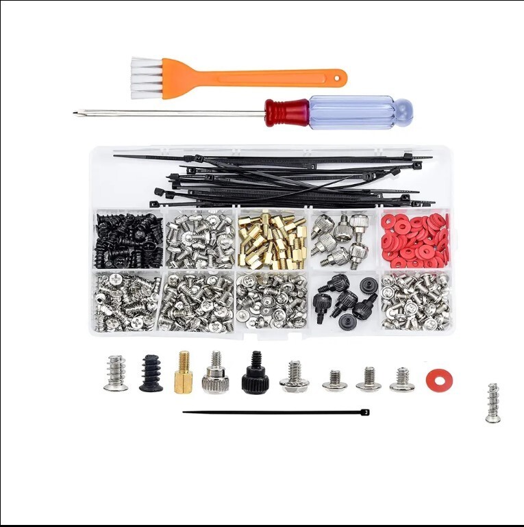 362 PCS Computer Case and Motherboard Installation Fasteners & Tool Kit - NEW