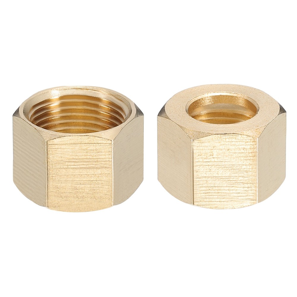 3/8" Brass Compression Nut,100Pcs Brass Compression Fitting Plumbing System