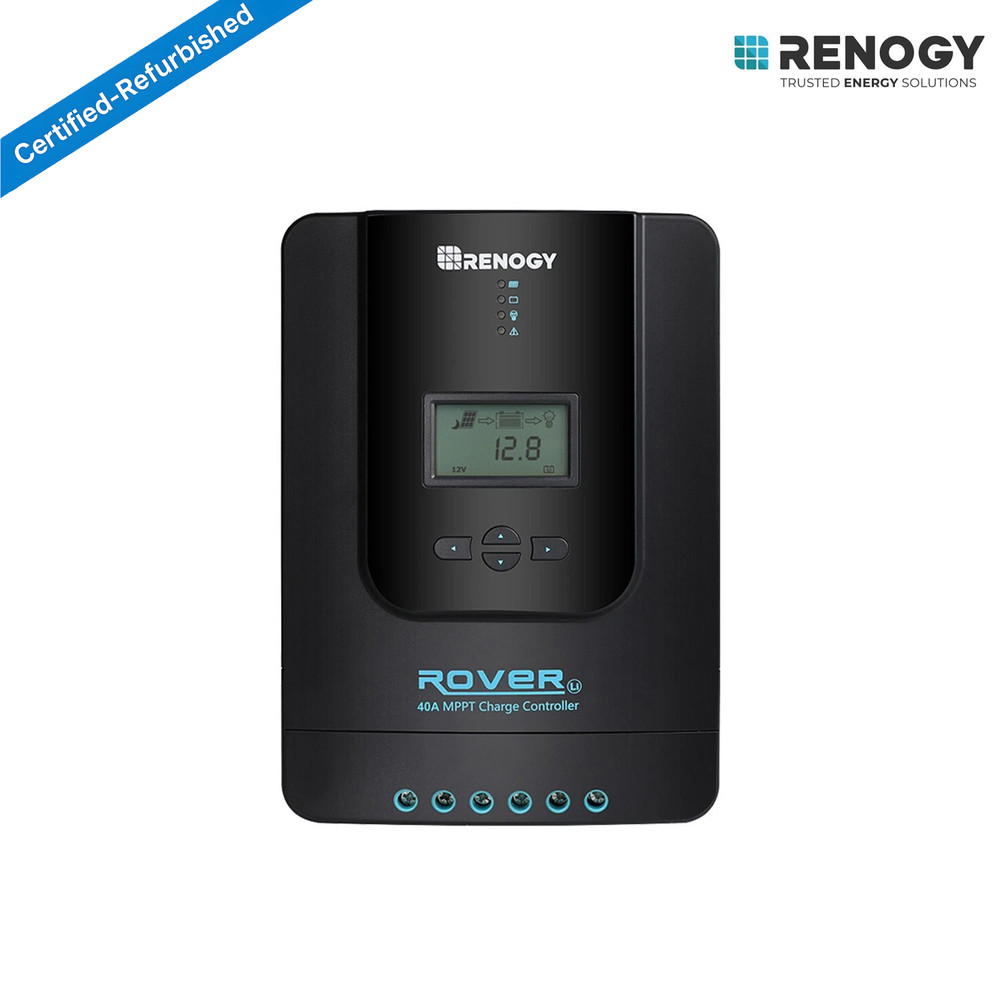 Renogy 40A 12V/24V DC Input MPPT Auto Parameter Charge Controller Refurbished
