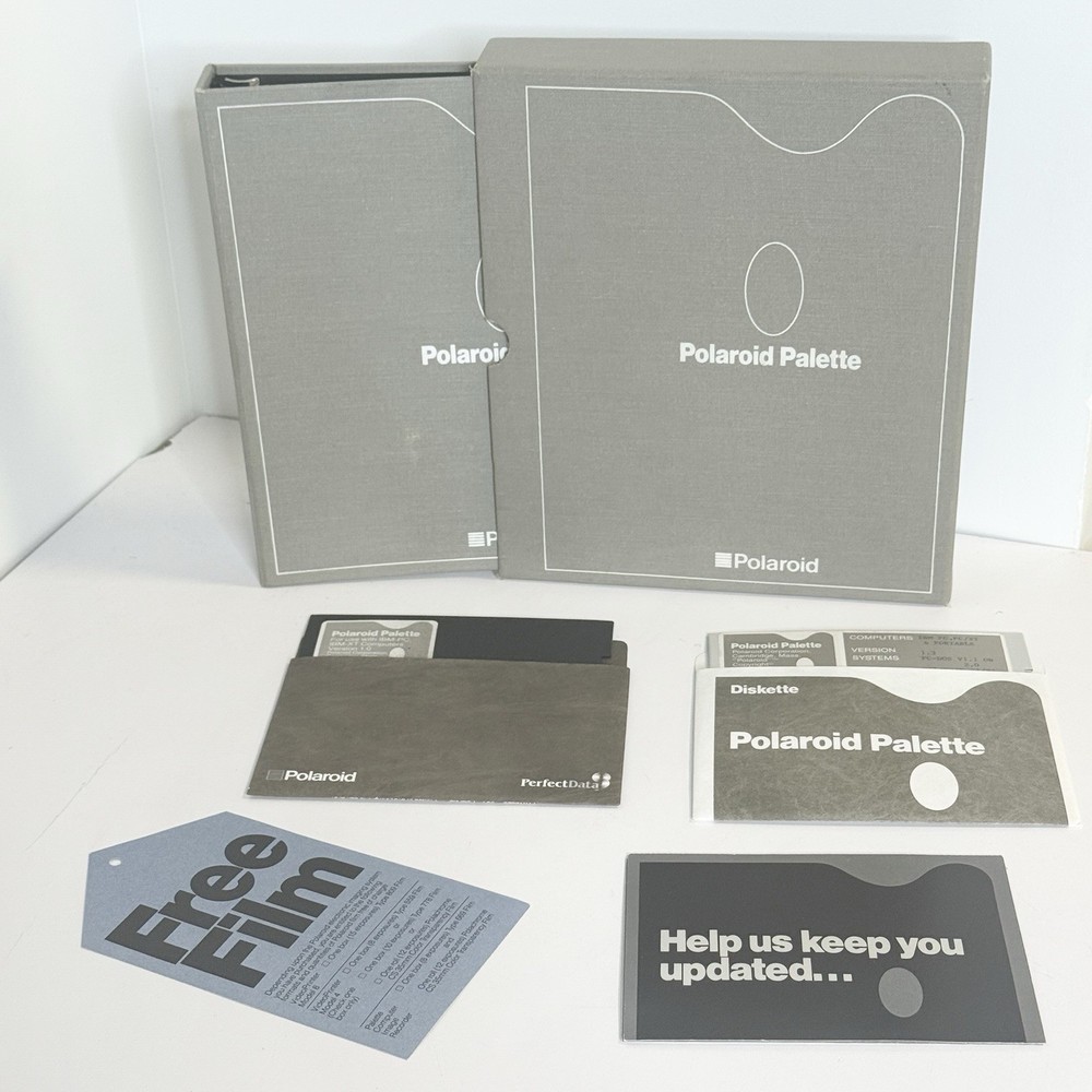 Polaroid Palette IBM PC XT Image Recording System Software 5.25 Disk Vintage