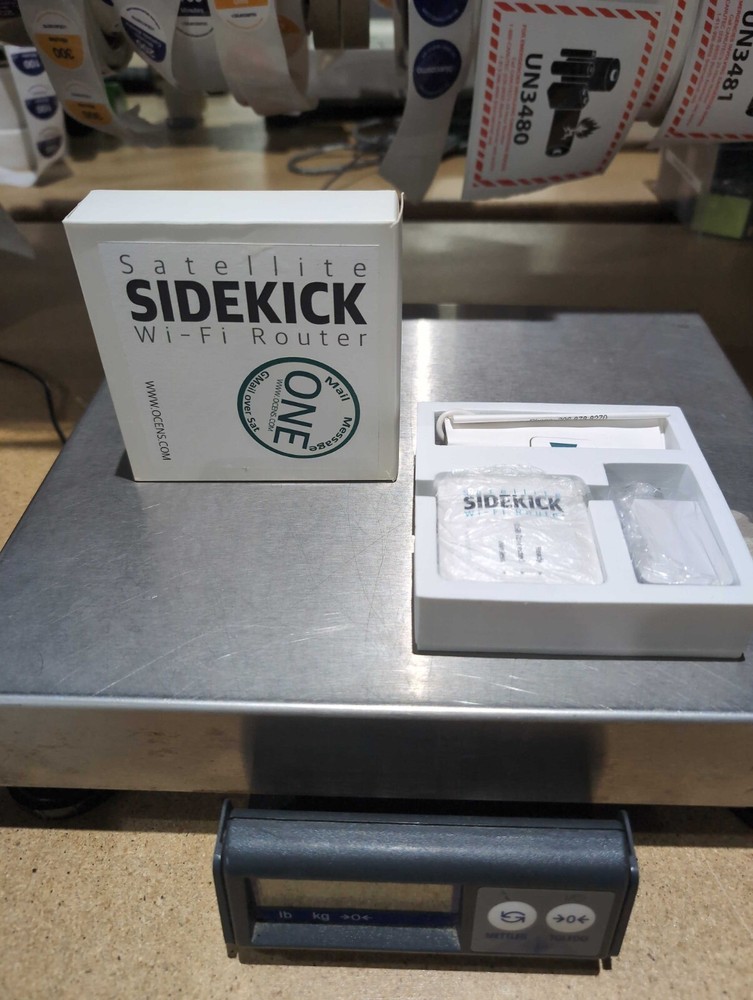The OCENS Sidekick satellite Wi-Fi router