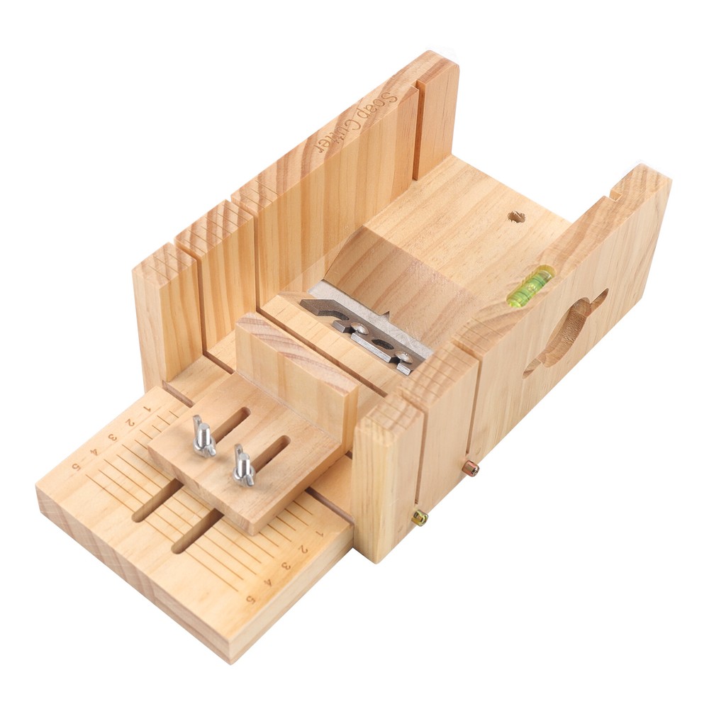 3-Piece Soap Cutter Set with Wooden Mold and Adjustable Thickness Tools