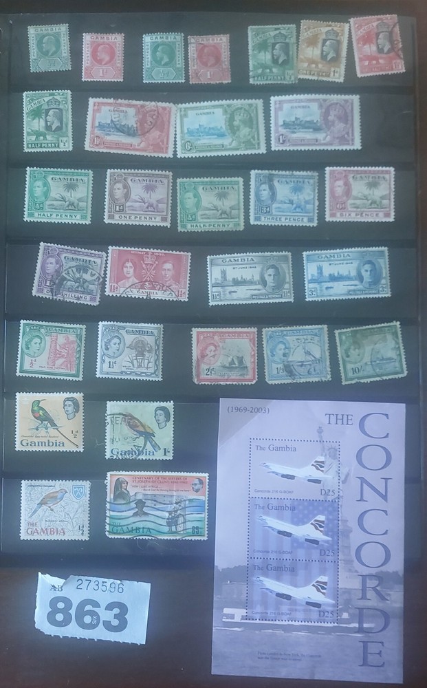 GAMBIA. About 30 mint & used + m/sheet. (Ref863)