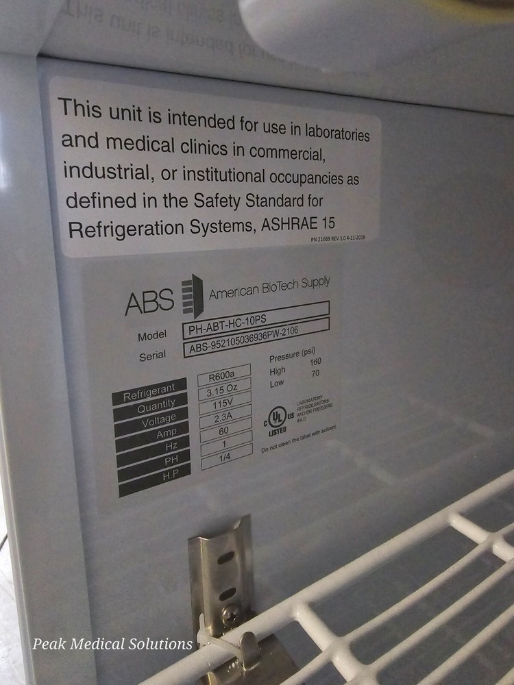 ABS Solid Door Laboratory Refrigerator PH-ABT-HC-10PS