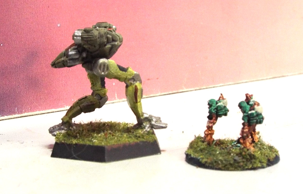 BATTLETECH FIRE FALCON MECH w/ ELEMENTALS [CAPELLAN DEATH COMMANDOS] (CATALYST)