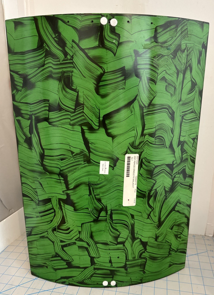 Lux Wood Lacquer Malachite Pattern Magazine Tray