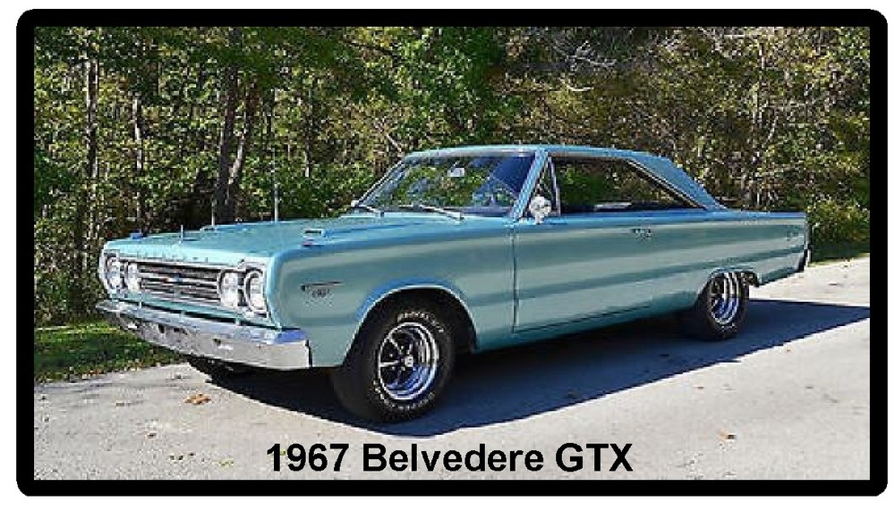 1967 Belvedere GTX Refrigerator Magnet