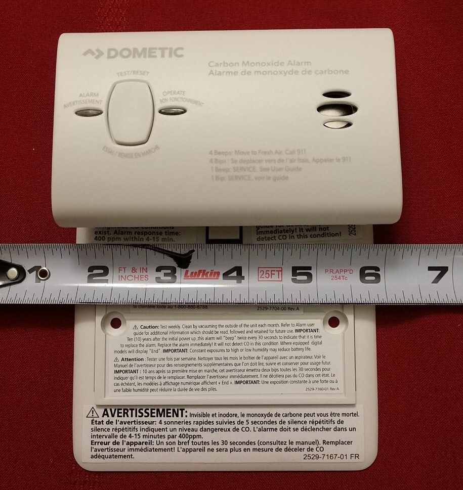 Dometic RV Carbon Monoxide Detector Non-Digital Alarm System 900-0143-LPM