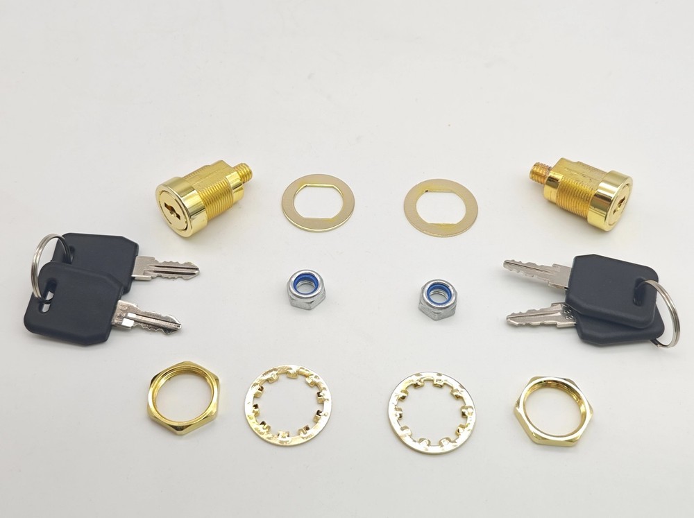 Armstrong Replacement Locks for Stack-On Safes (2-Pack), Brass Finish