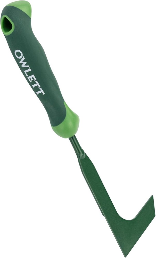 Crack Weeder, 11" L-Shaped Side-Walk Weed Puller with Ergonomic Rubber Handle, C