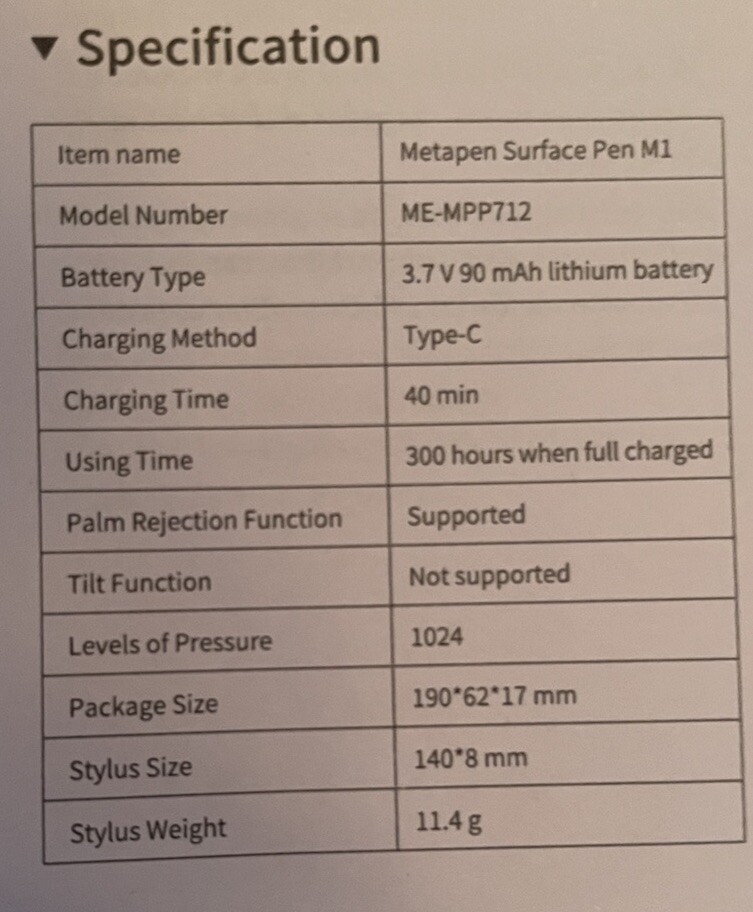 Meta Pen M1