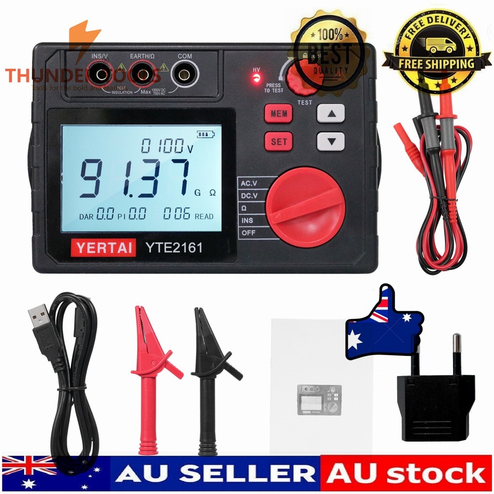 Thunder Tools YERTAI Digital Insulation Resistance Tester