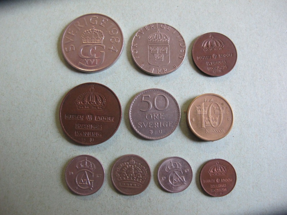 10 Sweden Coins